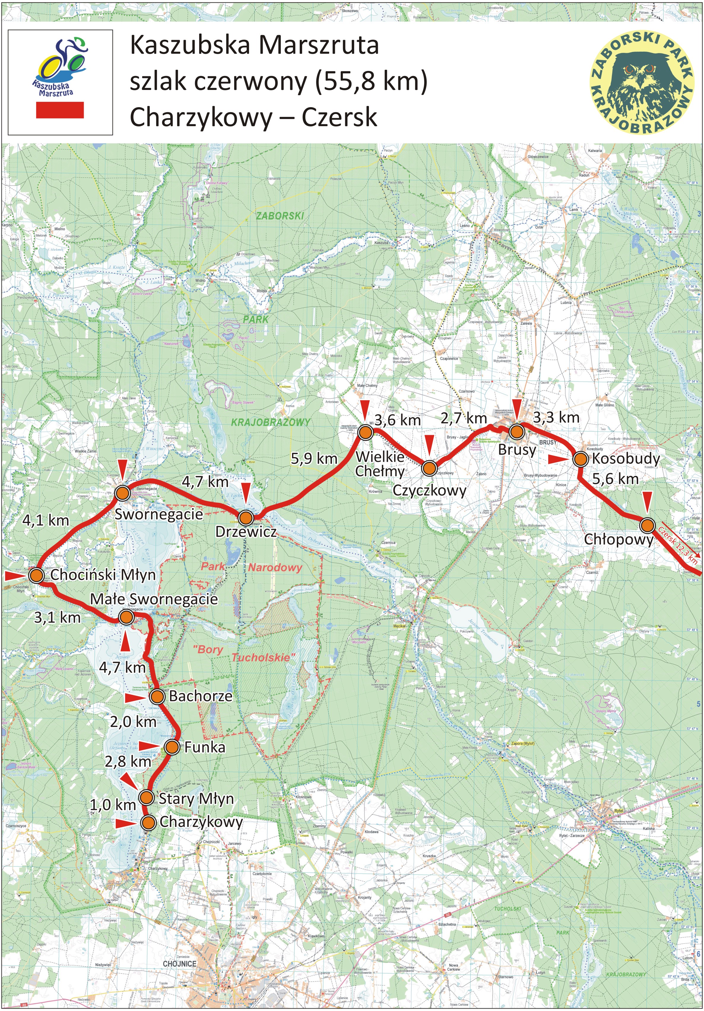 Kaszubska Marszruta - szlak czerwony