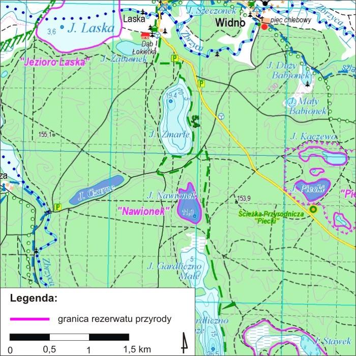 Mapa Rezerwatu Nawionek